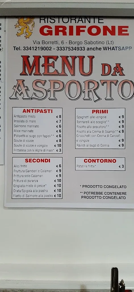 Menu_Ristorante Grifone Di Testi Alfio_Borgo Sabotino-Foce Verde_image_4