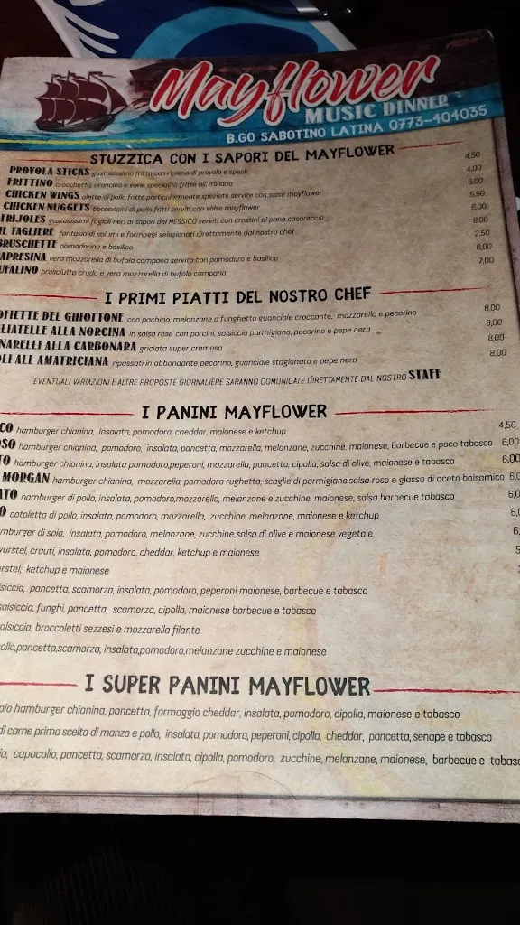 Menu_MAY FLOWER risto pub_Borgo Sabotino-Foce Verde_image_3