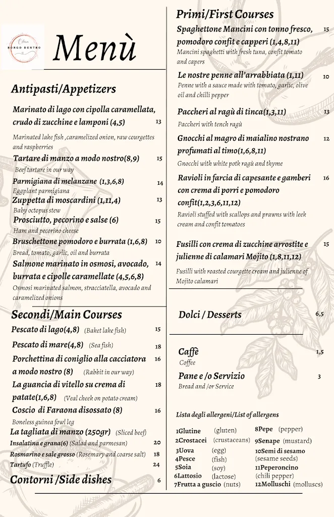 Menu_Osteria del Borgo Dentro_Bolsena_image_1