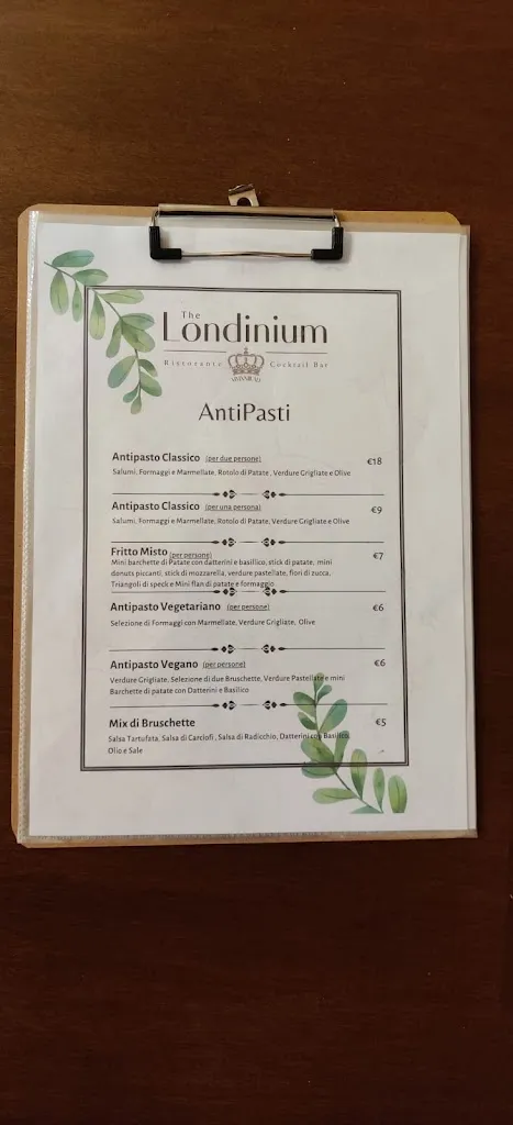 Menu_The Londinium_Tagliacozzo_image_2