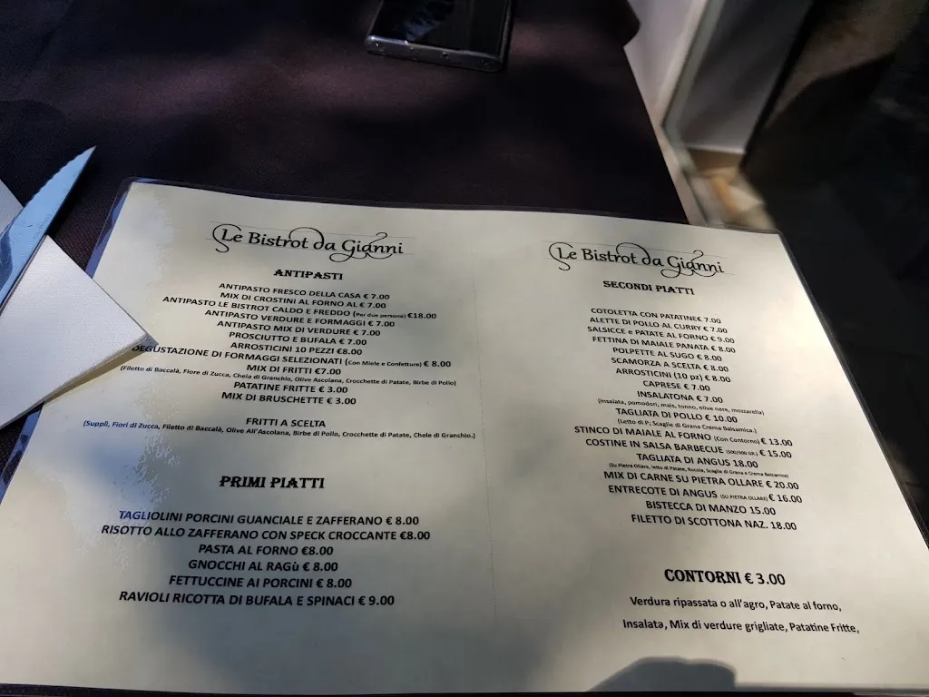 Menu_Le Bistrot Da Gianni_Tagliacozzo_image_2