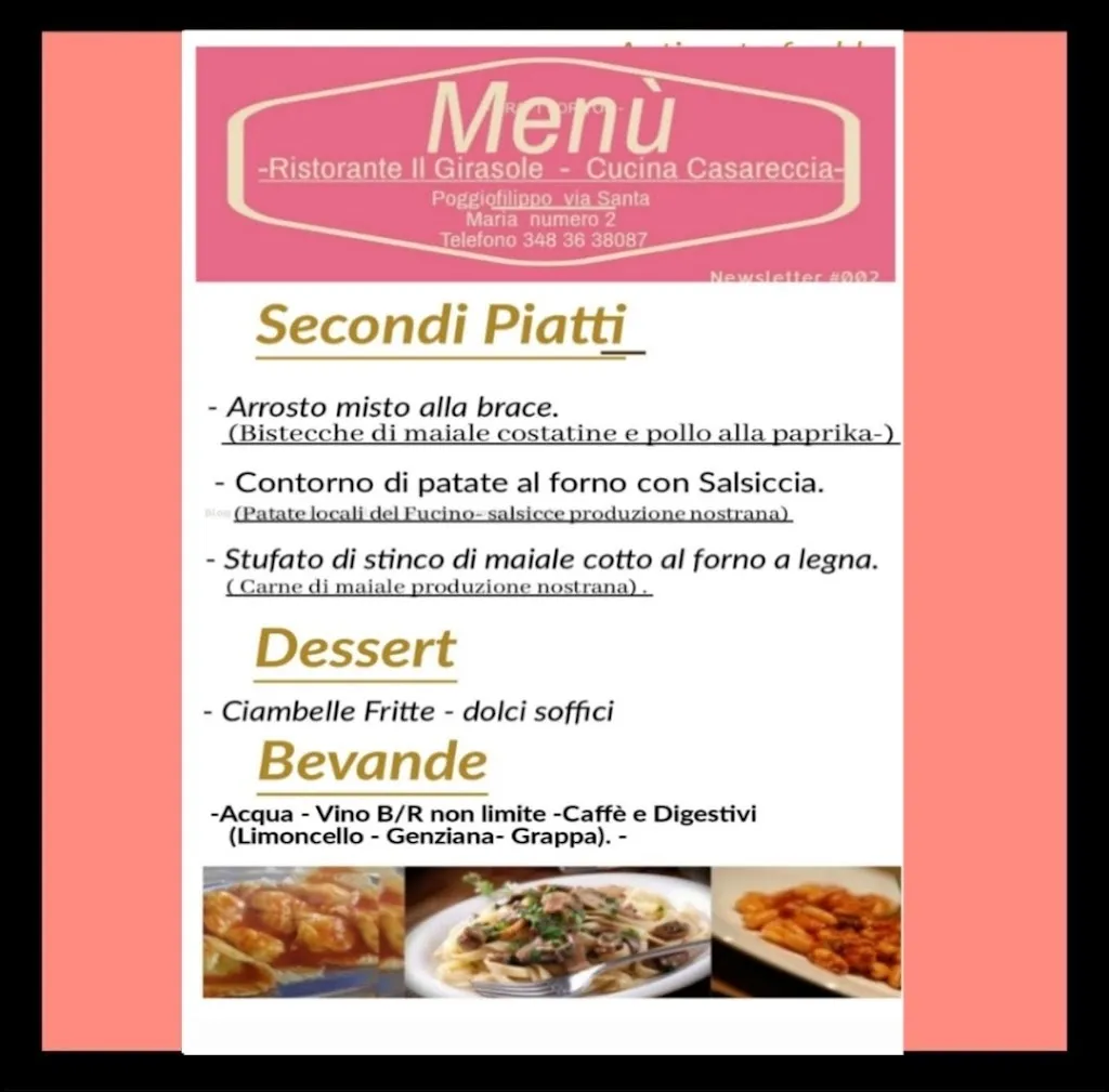 Menu_Ristorante Il Girasole. Tagliacozzo - Poggio Filippo (AQ),-_Tagliacozzo_image_4