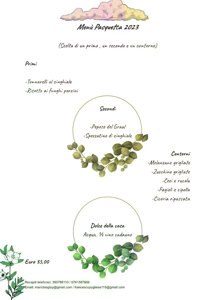 Menu_Il Graal Ristorante/Bar_Calcata Nuova_image_1