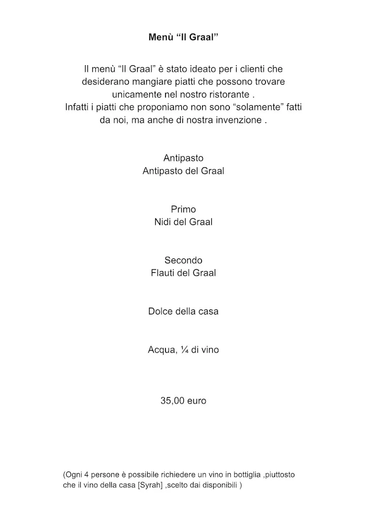 Menu_Il Graal Ristorante/Bar_Calcata Nuova_image_3