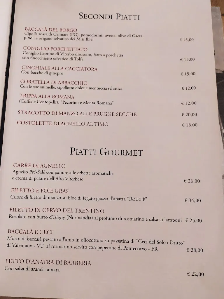 Menu_Osteria del Borgo_Campagnano di Roma_image_1