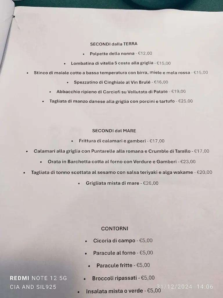 Menu_Trattoria del Castello_Bracciano_image_1