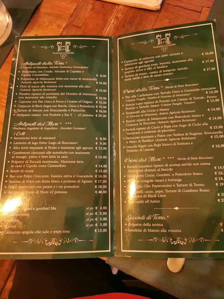 Menu_Trattoria del Castello_Bracciano_image_2