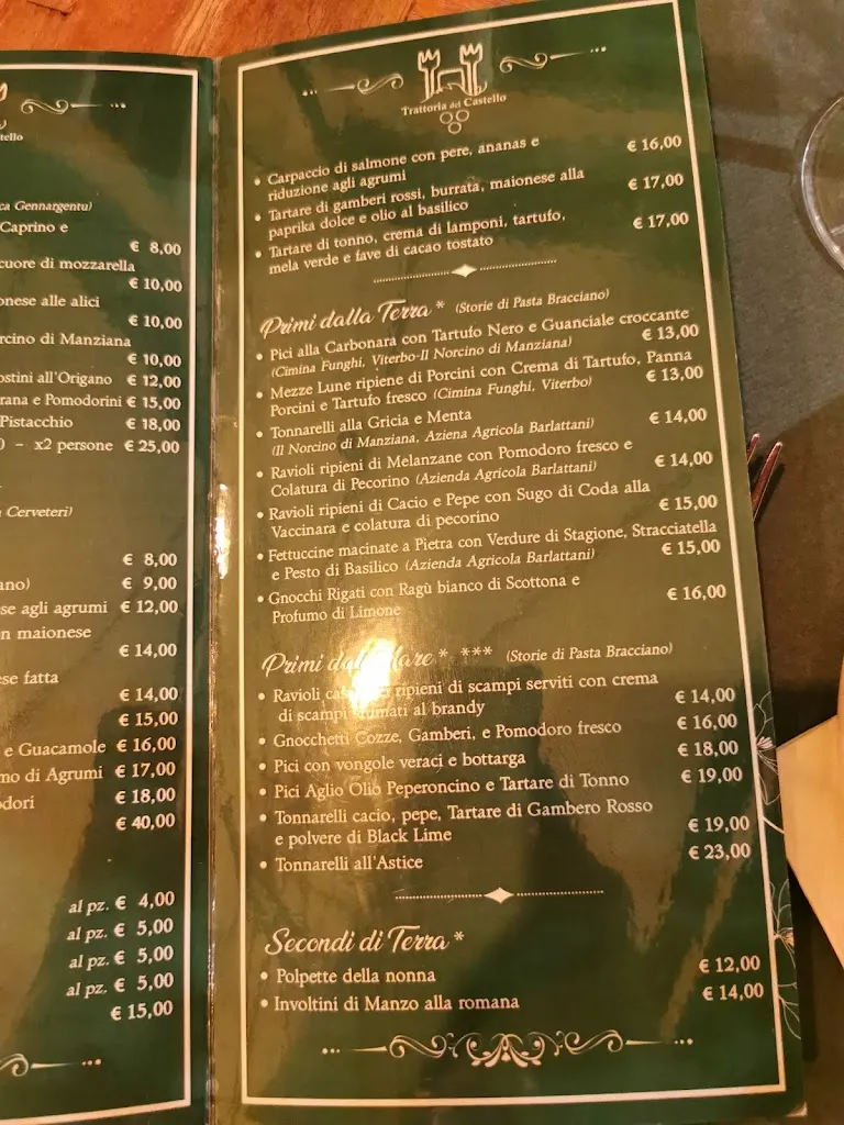 Menu_Trattoria del Castello_Bracciano_image_4