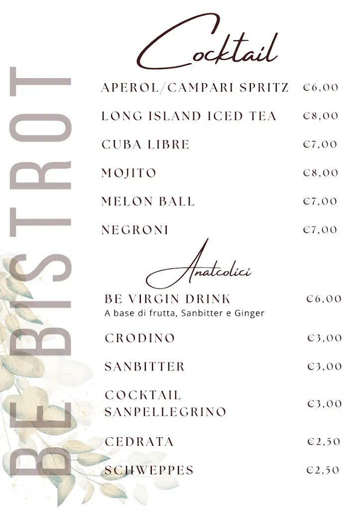 Menu_Be Bistrot_Bracciano_image_2