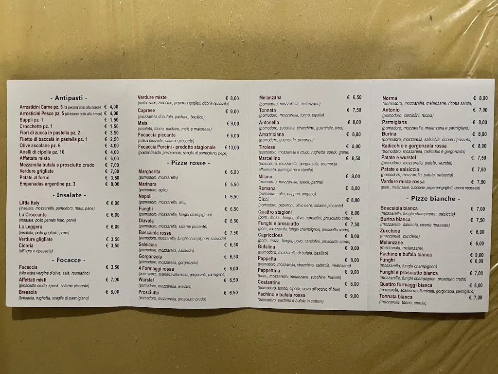 Menu_Zero Zero Pizza Srl_Bracciano_immagine_1