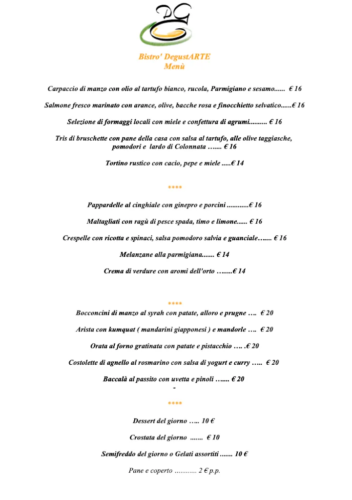 Menu_Bistrò di Villa Clementina_Bracciano_immagine_1