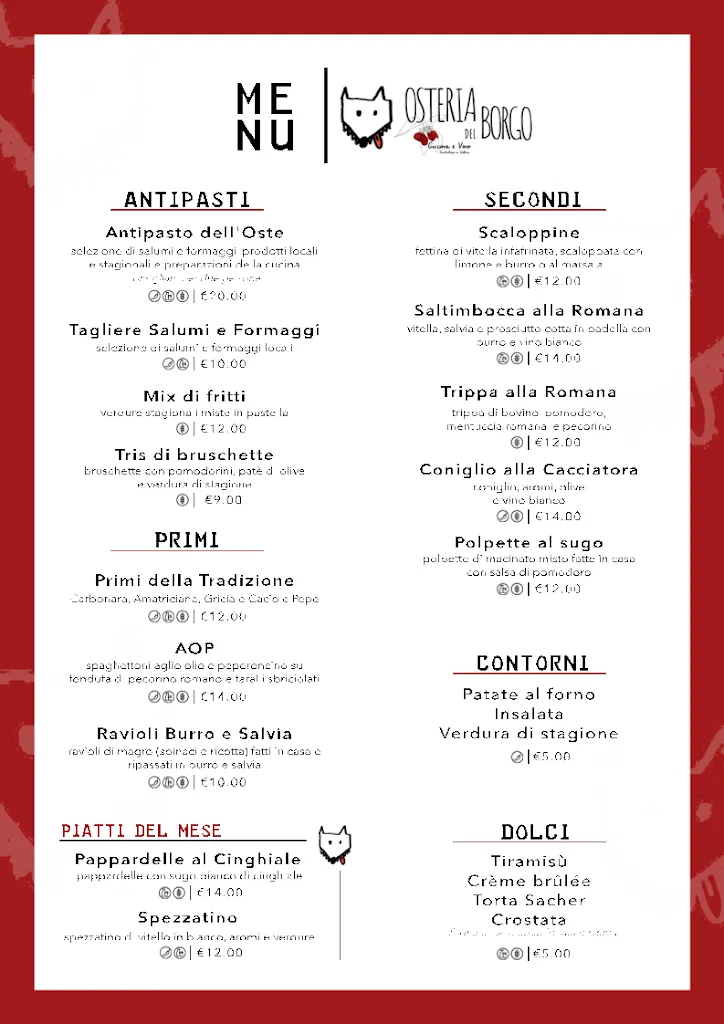Menu_Osteria del Borgo - Cucina e Vino_Cantalupo in Sabina_image_1