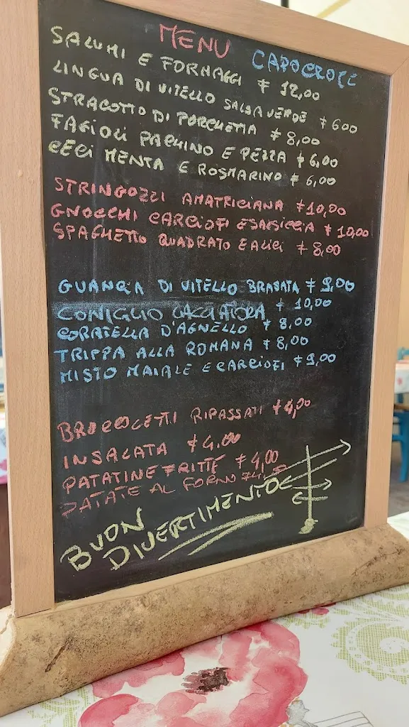 Menu_Trattoria Pizzeria Capocroce_Cantalupo in Sabina_image_1