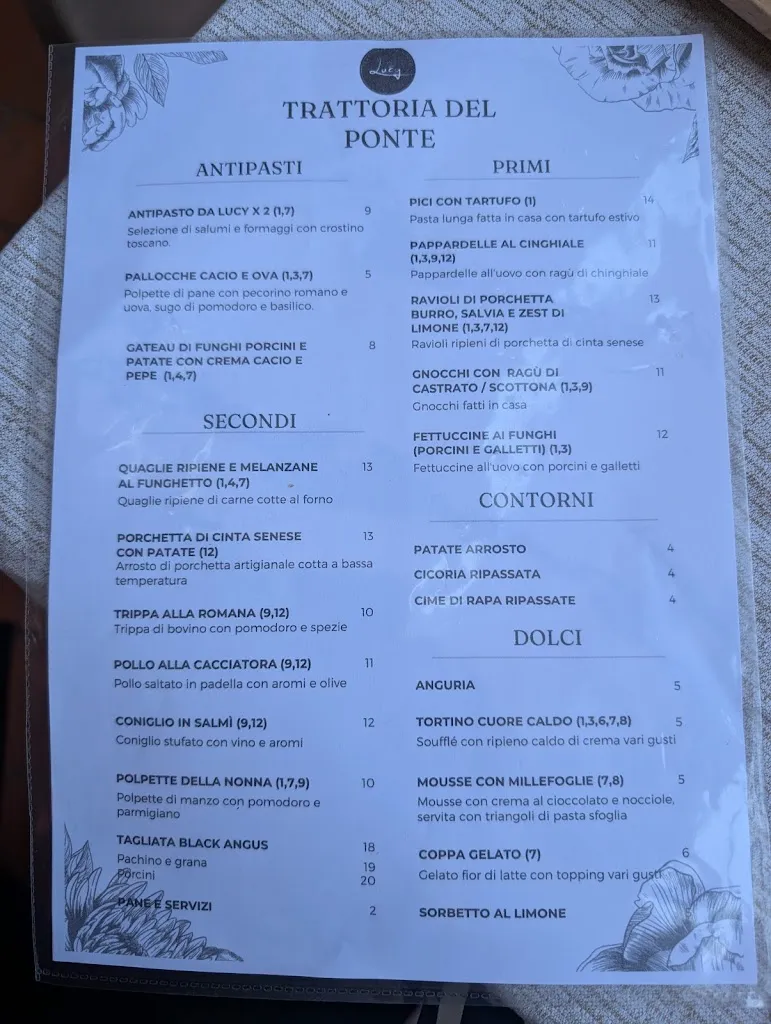 Menu_Trattoria Del Ponte Lucy_Capranica_image_1