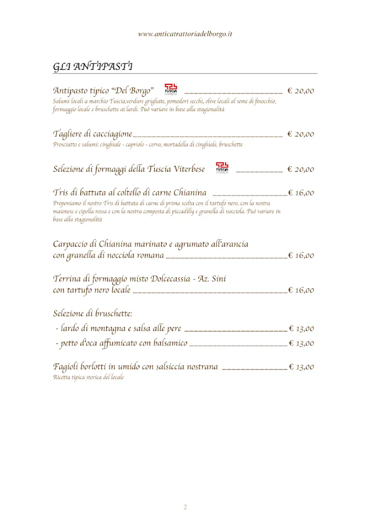 Menu_Antica Trattoria del Borgo_Caprarola_image_3