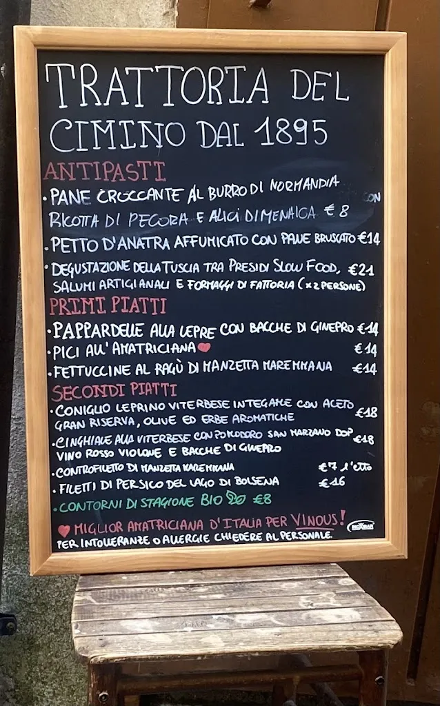 Menu_Trattoria del Cimino dal 1895_Caprarola_image_1