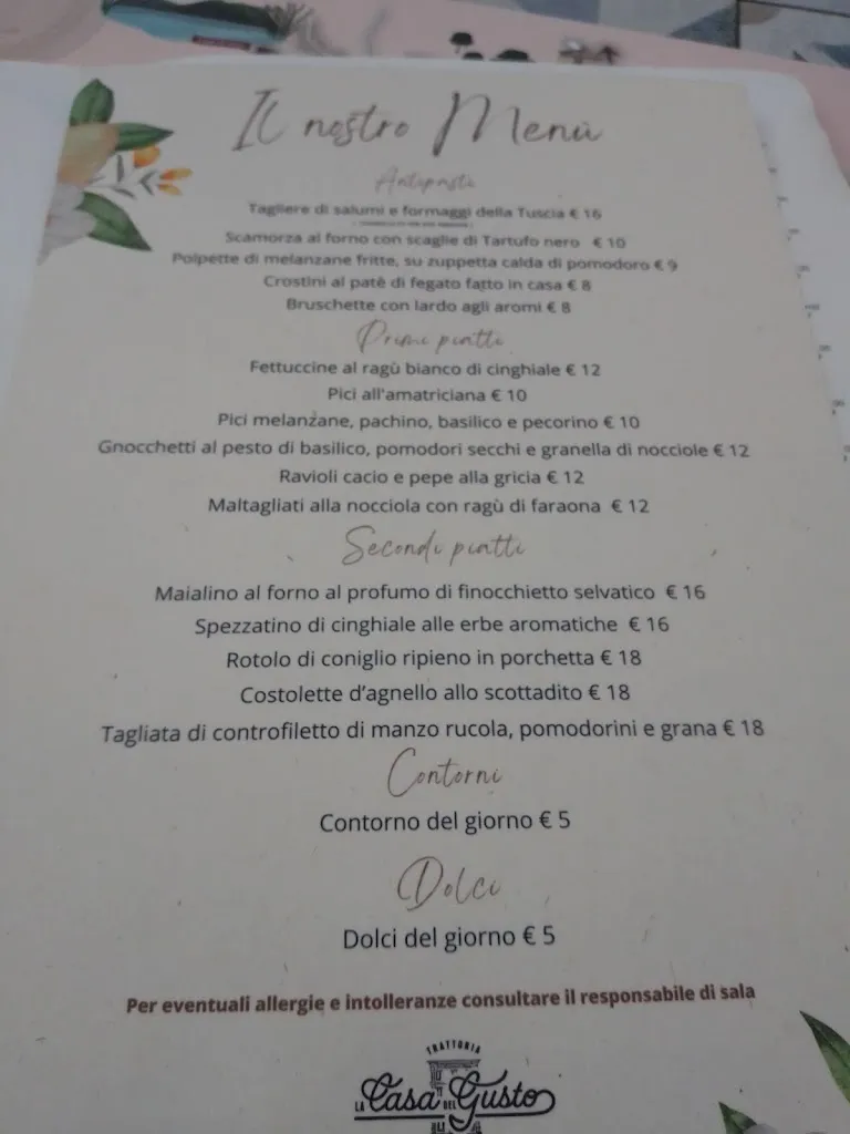 Menu_La Casa del Gusto di Cenci Riccardo_Caprarola_image_2