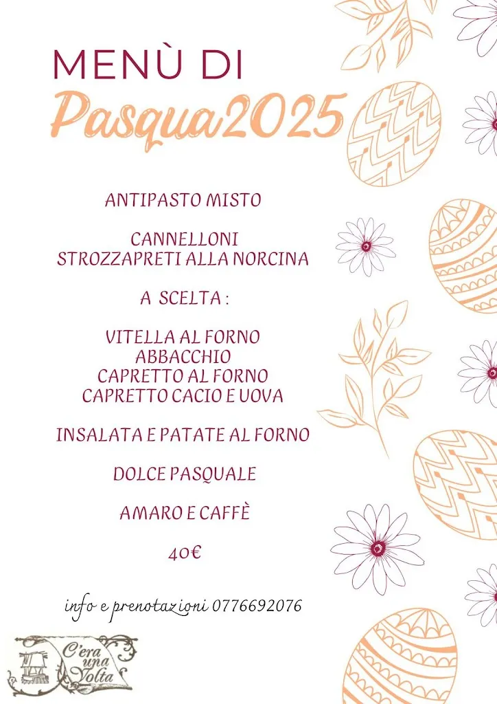 Menu_C'ERA UNA VOLTA ristorante_Casalattico_image_1