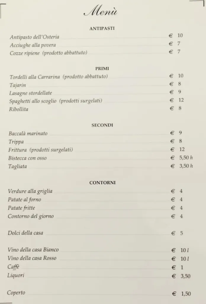 Menu_Osteria Vittorio_Carrara-Pontenuovo_image_1