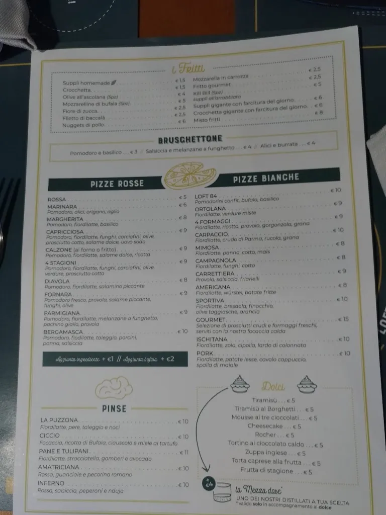 Menu_Loft84 Casal Palocco_Casal Palocco_image_1