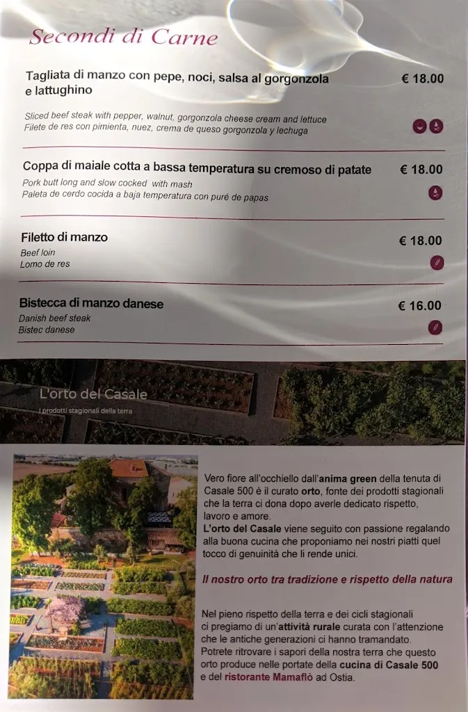Menu_Mamaflò restaurant_Castel Fusano_image_4