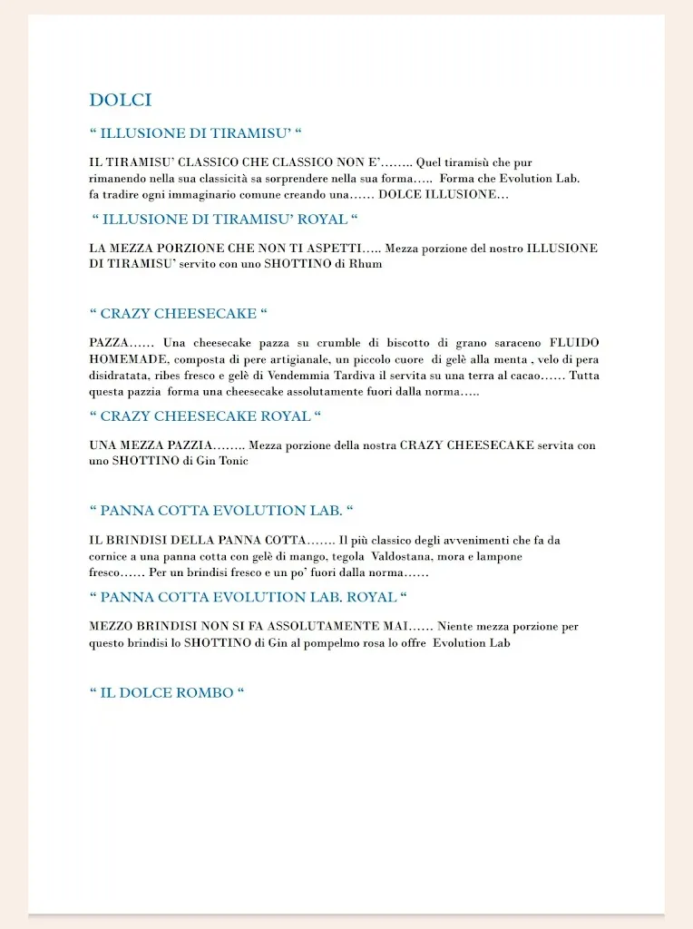 Menu_Evolution Lab_Castel Sant'Elia_immagine_1