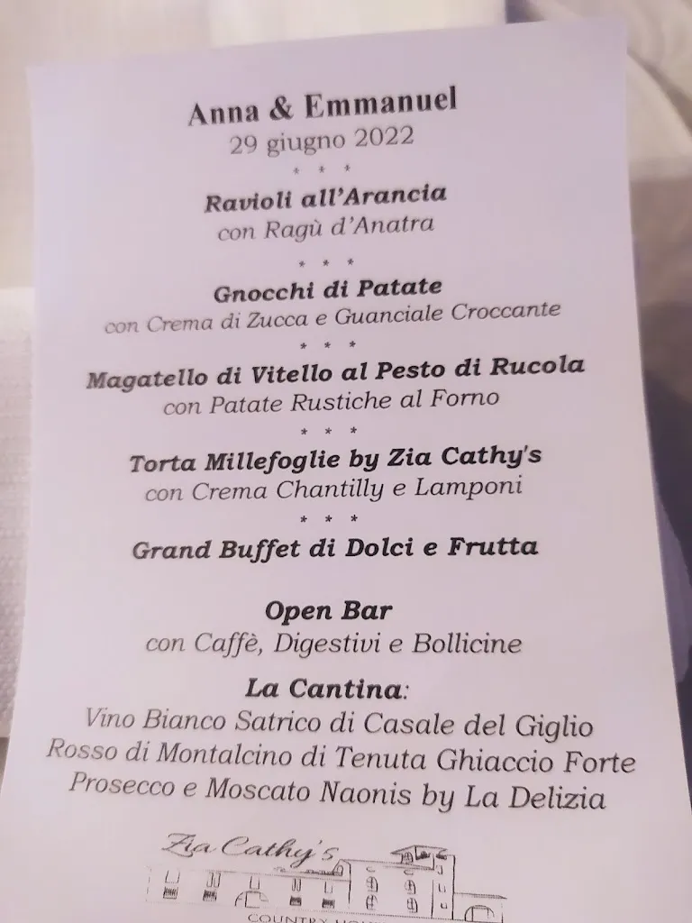 Menu_Zia Cathy's Country House_Castel Sant'Elia_image_1