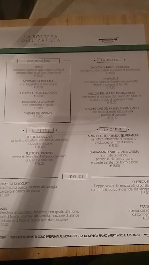 Menu_La Bottega Dell' Artista - Osteria_Castelforte_image_3