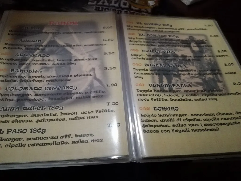 Menu_Western Saloon Rio Grande_Castelforte_image_2