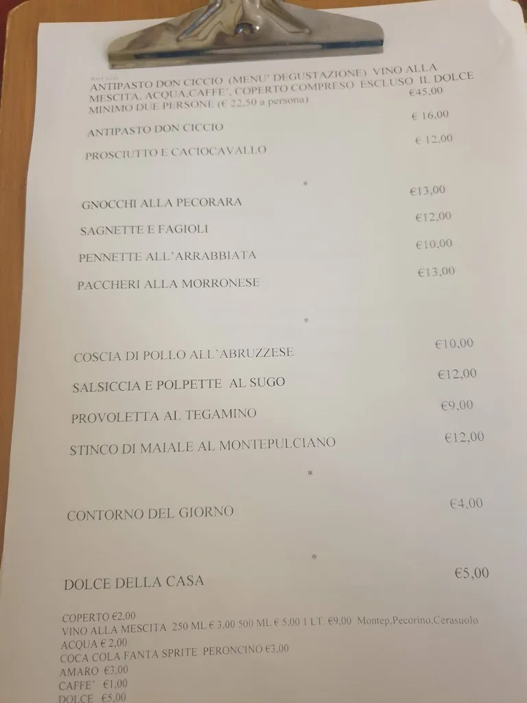 Menu_Trattoria Don Ciccio_Sulmona_image_1
