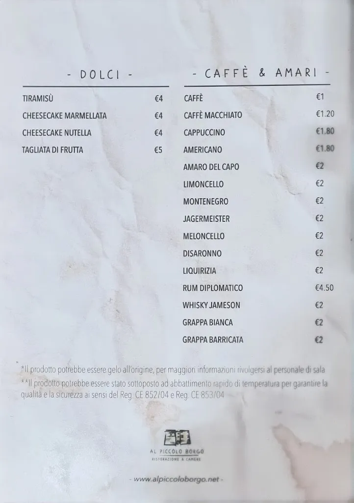 Menu_Al Piccolo Borgo Locanda Con Alloggio_Castelnuovo Parano_immagine_2