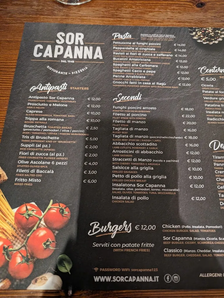 Menu_Sor Capanna_Castel Gandolfo_image_3