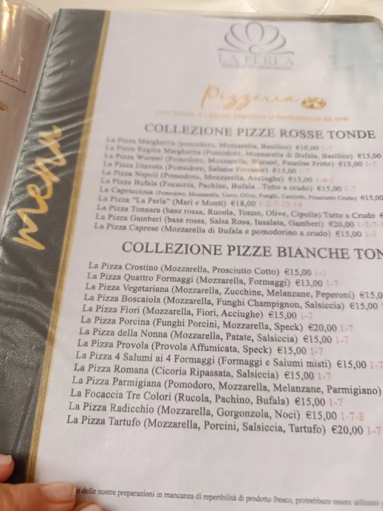 Menu_Ristorante La Perla_Castel Gandolfo_immagine_1