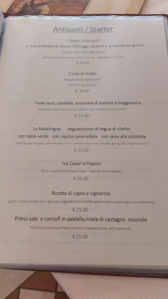 Menu_Ristorante Clemente_Sulmona_immagine_1