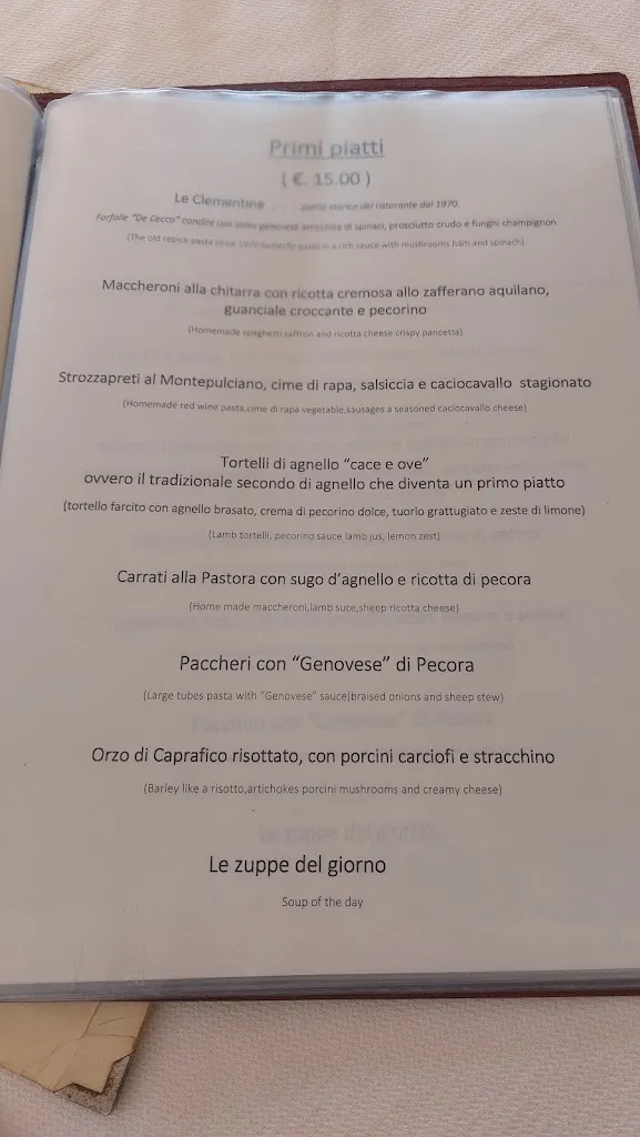 Menu_Ristorante Clemente_Sulmona_immagine_2