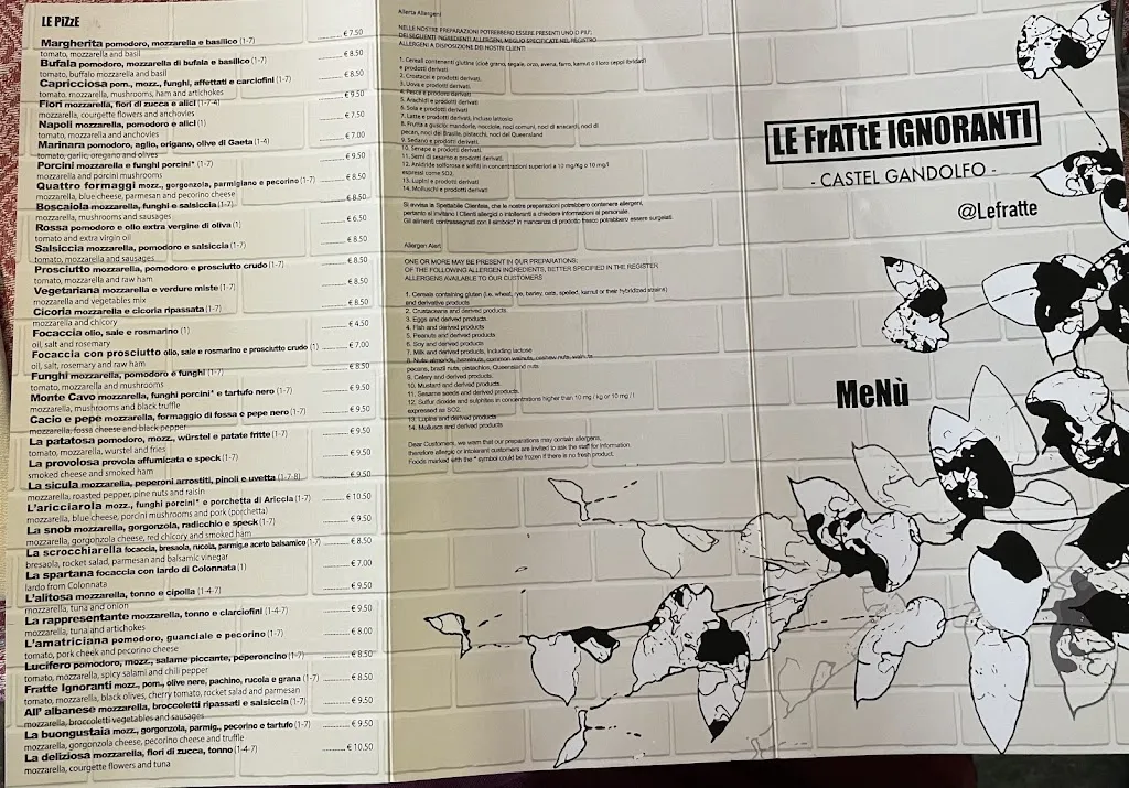 Menü_Le Fratte Ignoranti_Castel Gandolfo_Bild_3