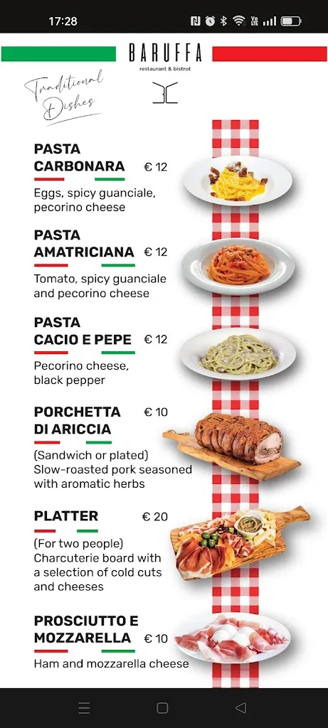 Menu_Baruffa Restaurant & Bistrot_Castel Gandolfo_image_1