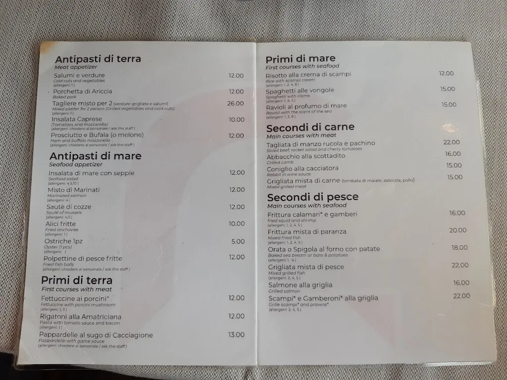 Menu_Il Grottino - piatti tipici, specialità di pesce vista lago_Castel Gandolfo_image_1