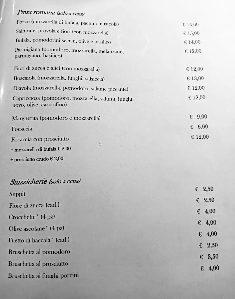 Menu_Ristorante Pizzeria 