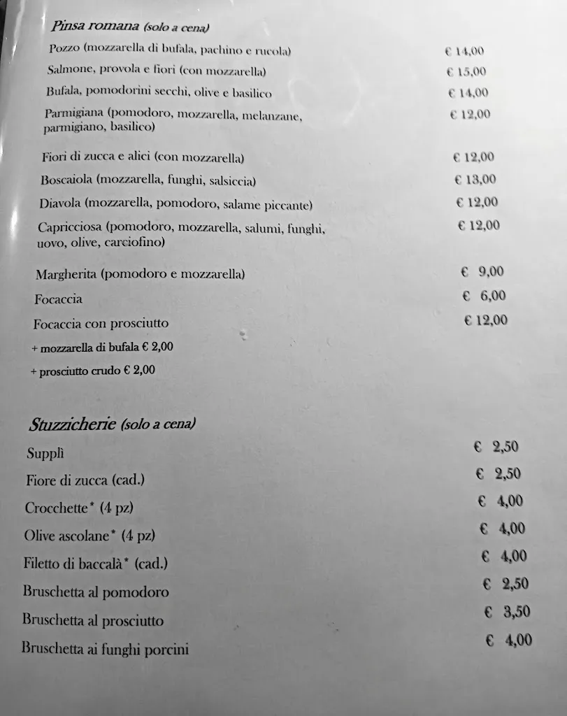 Menu_Ristorante Pizzeria 
