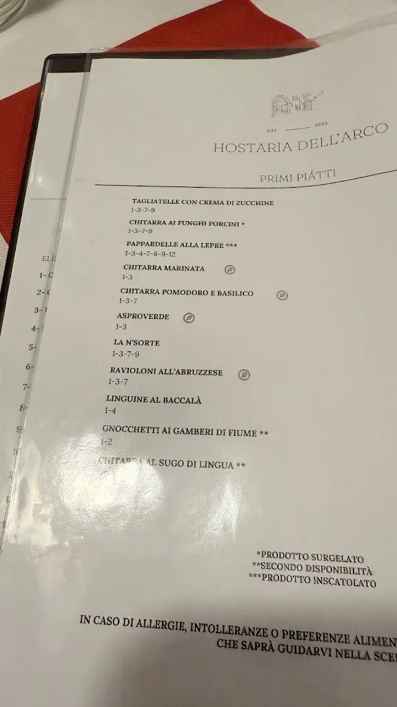Menu_Ristorante Hostaria dell’Arco_Sulmona_image_1