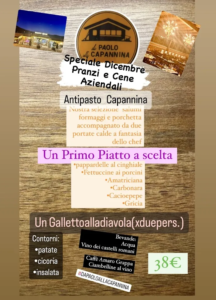 Menu_Da Paolo alla Capannina_Castel Gandolfo_image_2