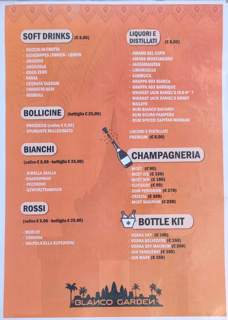 Menu_BLANCO Garden_Castel Gandolfo_image_1