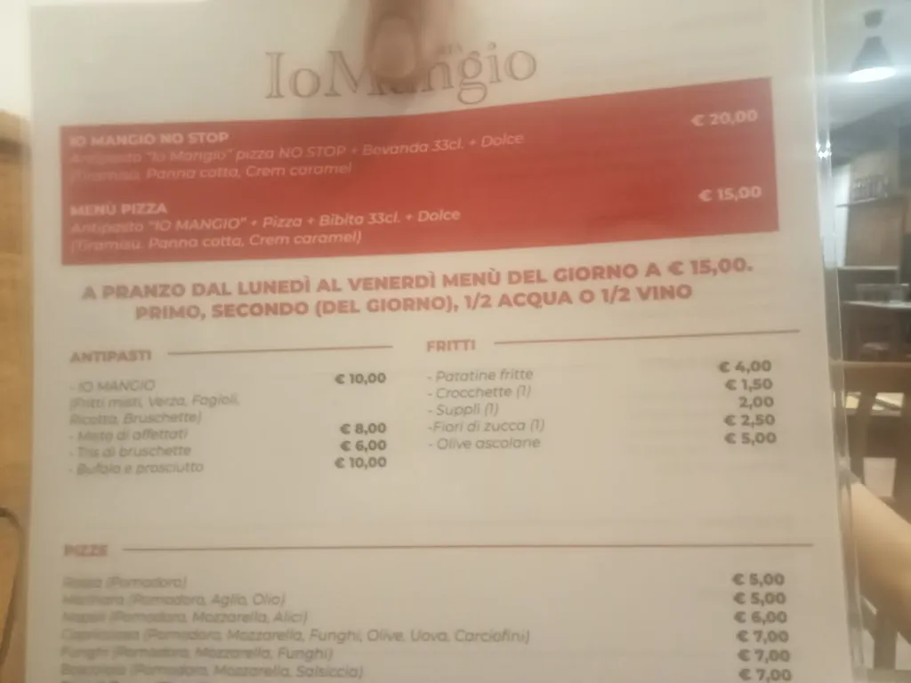 Menu_IO MANGIO trattoria&pizzeria_Castelnuovo di Porto_immagine_1