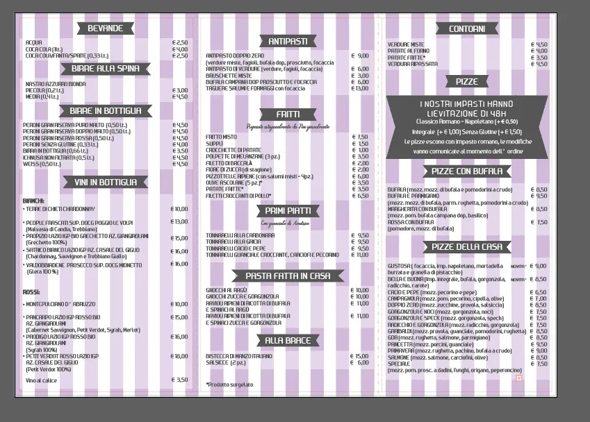 Menu_PIZZERIA IL FRANTOIO DI OTTAVIO_Castelnuovo di Porto_image_2