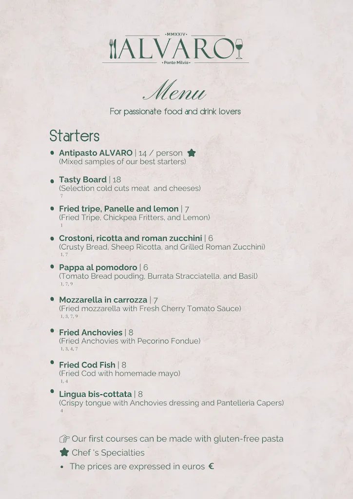Menu_ALVARO Ristorante_Castelnuovo di Porto_immagine_1