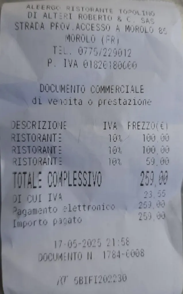 Gianpaolo Del porto_Topolino Albergo - Ristorante_Cerquotti-Madonna del Piano_review