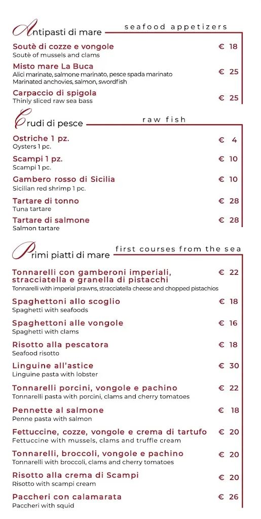 Menu_La Buca Romana_Città metropolitana di Roma Capitale_image_2