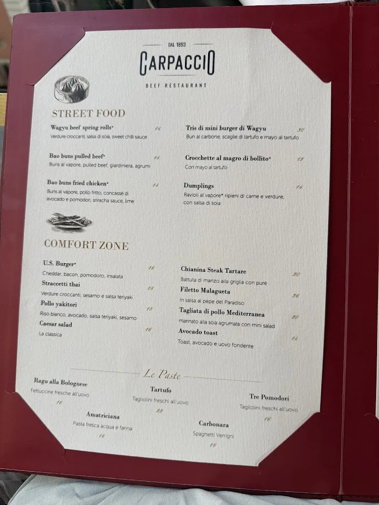 Menu_CARPACCIO beef restaurant_Città metropolitana di Roma Capitale_image_3