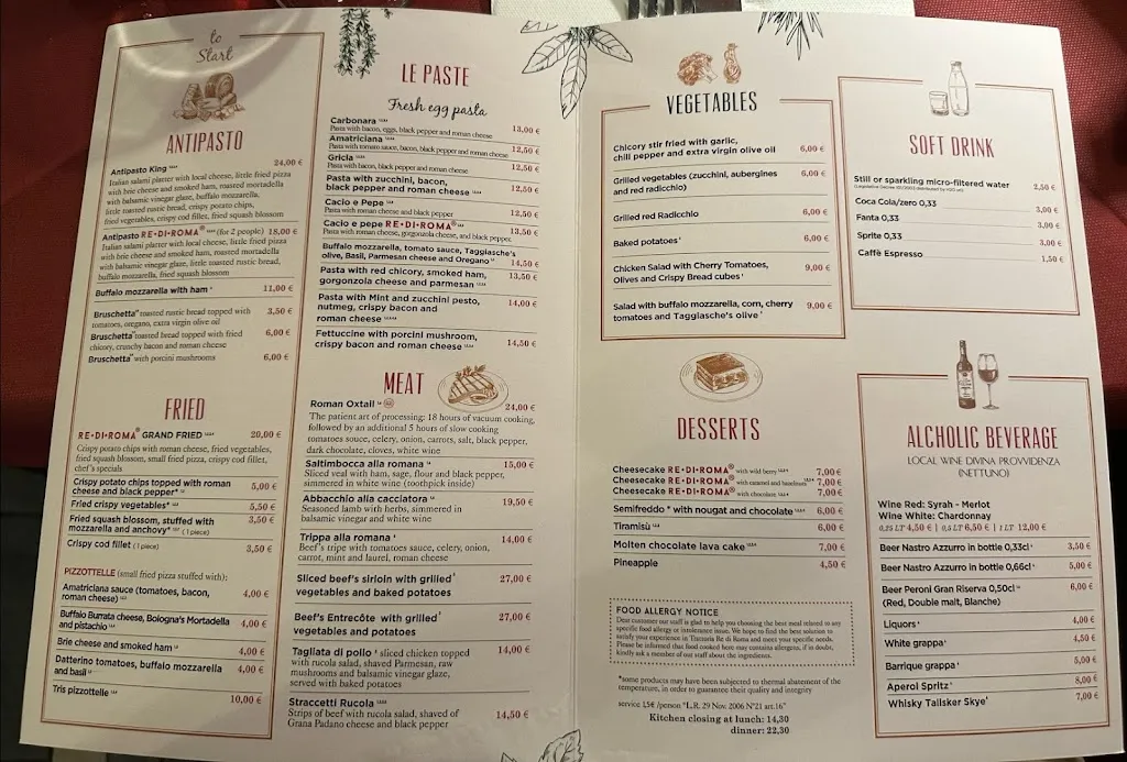 Menu_Trattoria Re di Roma_Città metropolitana di Roma Capitale_image_1